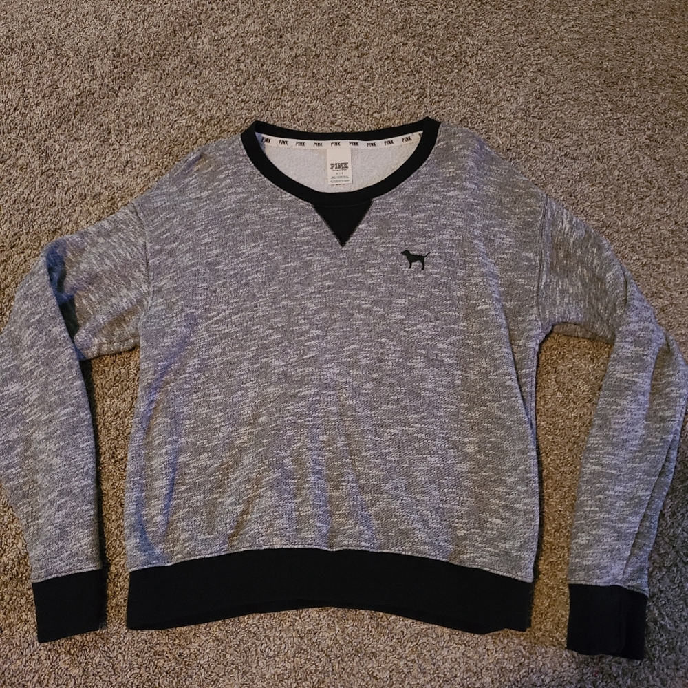 Grey and Black Pink Sweater